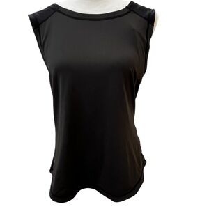 Tema Athletics Black High Low Mesh Tank Top XL